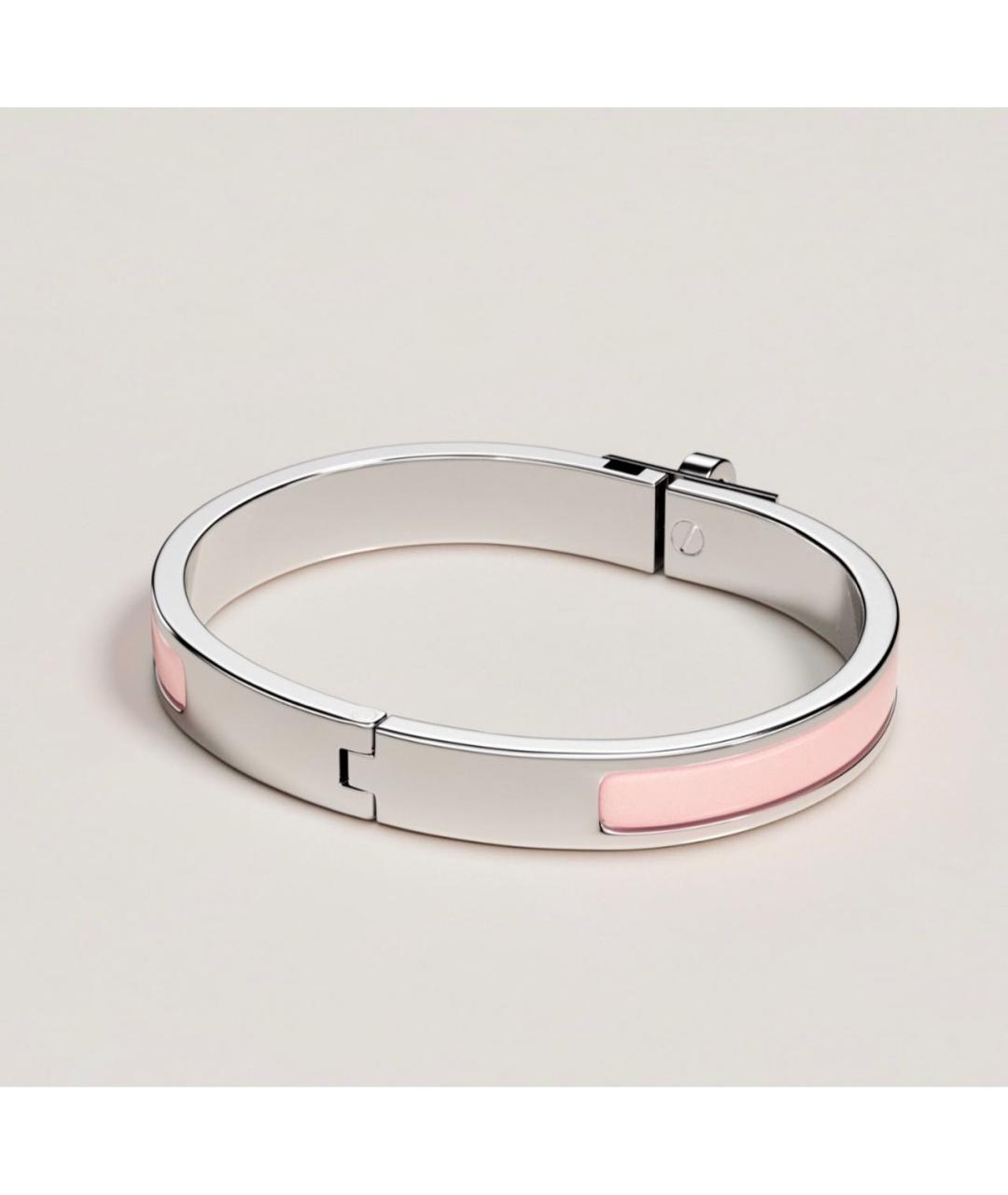 HERMES Розовый металлический браслет, фото 2
