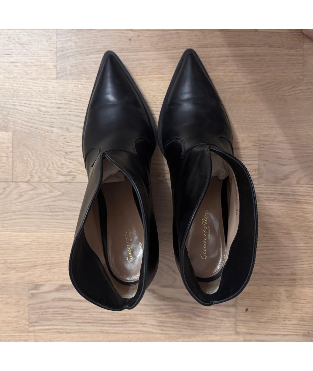 GIANVITO ROSSI Черные кожаные ботильоны, фото 3