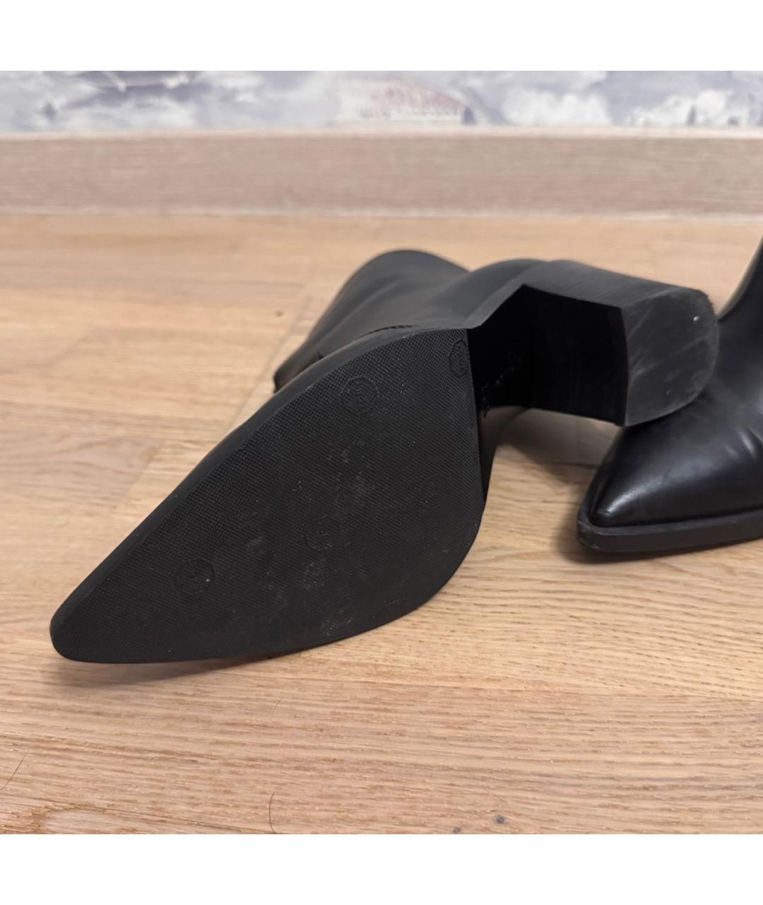 GIANVITO ROSSI Черные кожаные ботильоны, фото 5