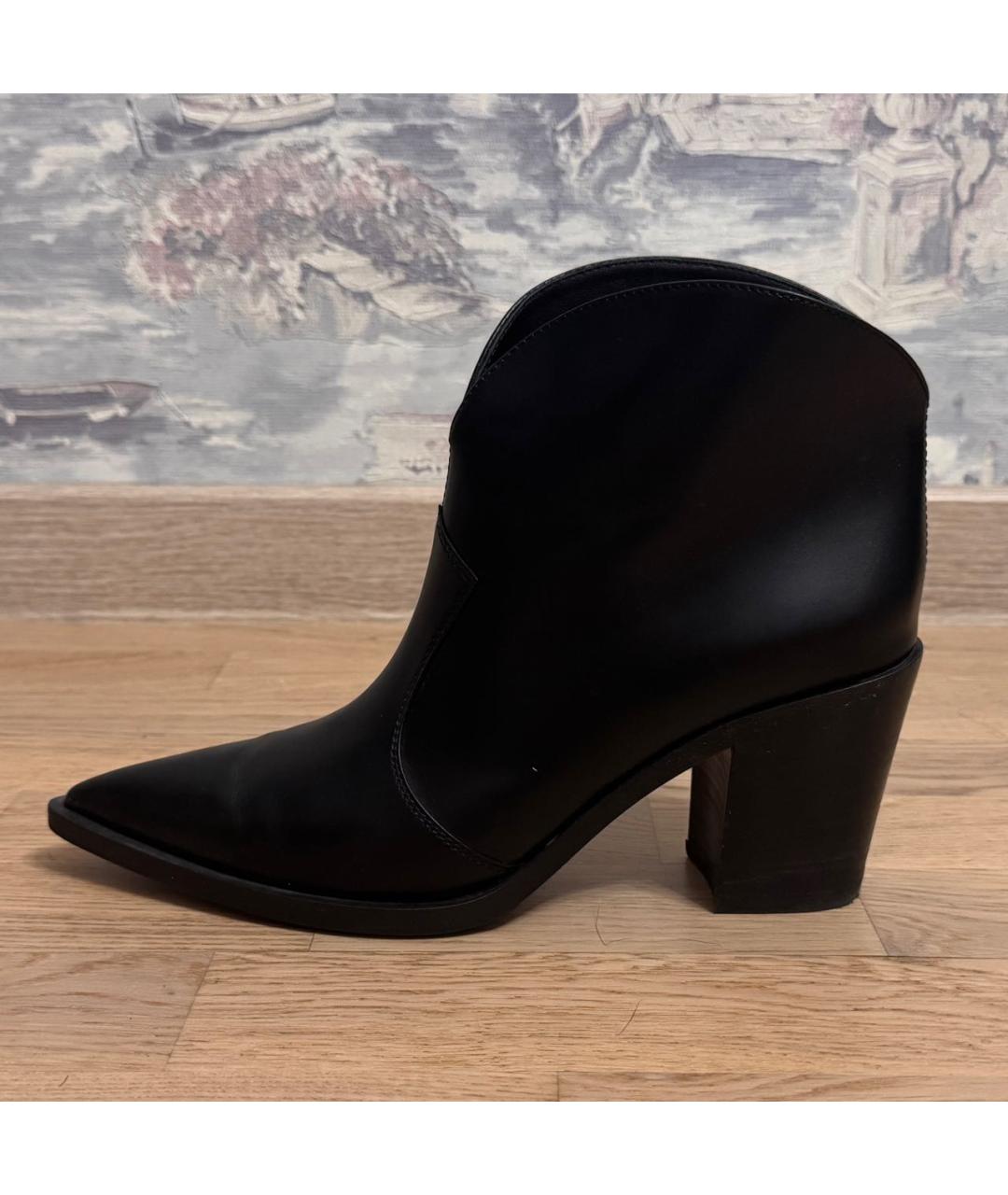 GIANVITO ROSSI Черные кожаные ботильоны, фото 9