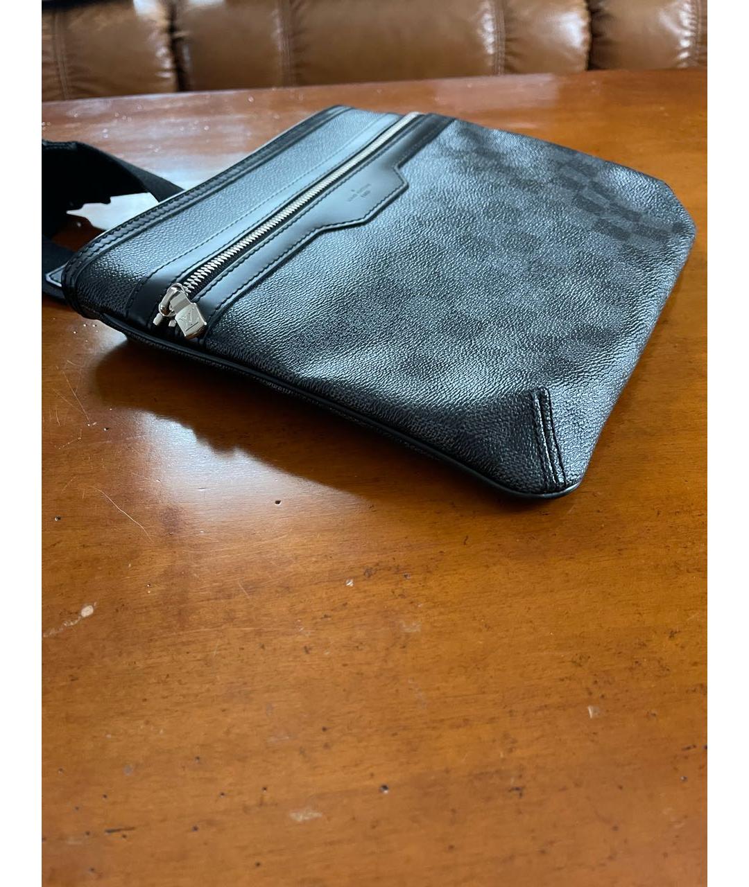 LOUIS VUITTON Антрацитовая сумка на плечо, фото 5