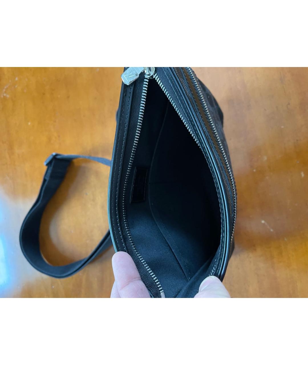 LOUIS VUITTON Антрацитовая сумка на плечо, фото 4