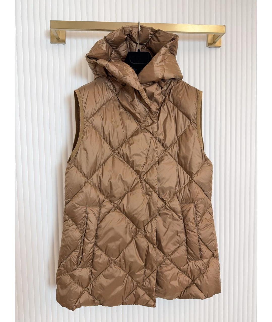 WEEKEND MAX MARA Коричневый полиэстеровый жилет, фото 4