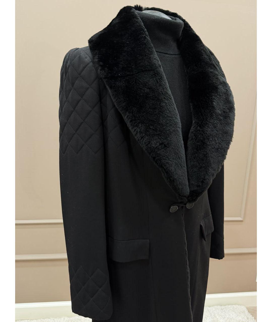 CHANEL Черное шерстяное пальто, фото 6