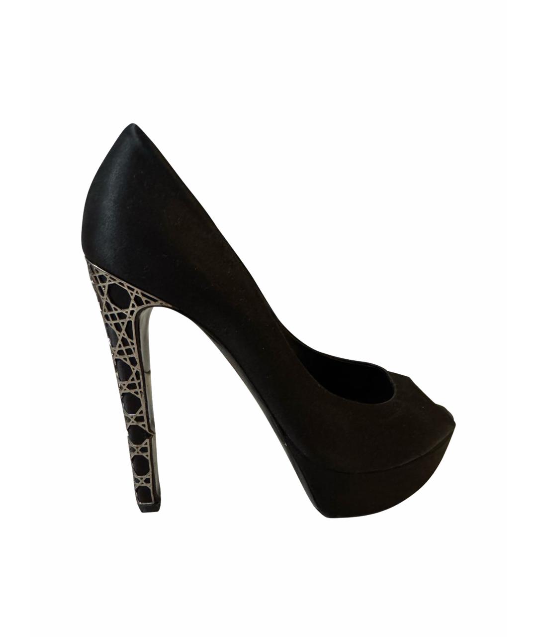 CHRISTIAN DIOR Черные замшевые туфли, фото 1