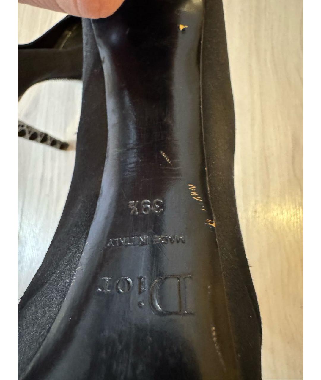 CHRISTIAN DIOR Черные замшевые туфли, фото 5