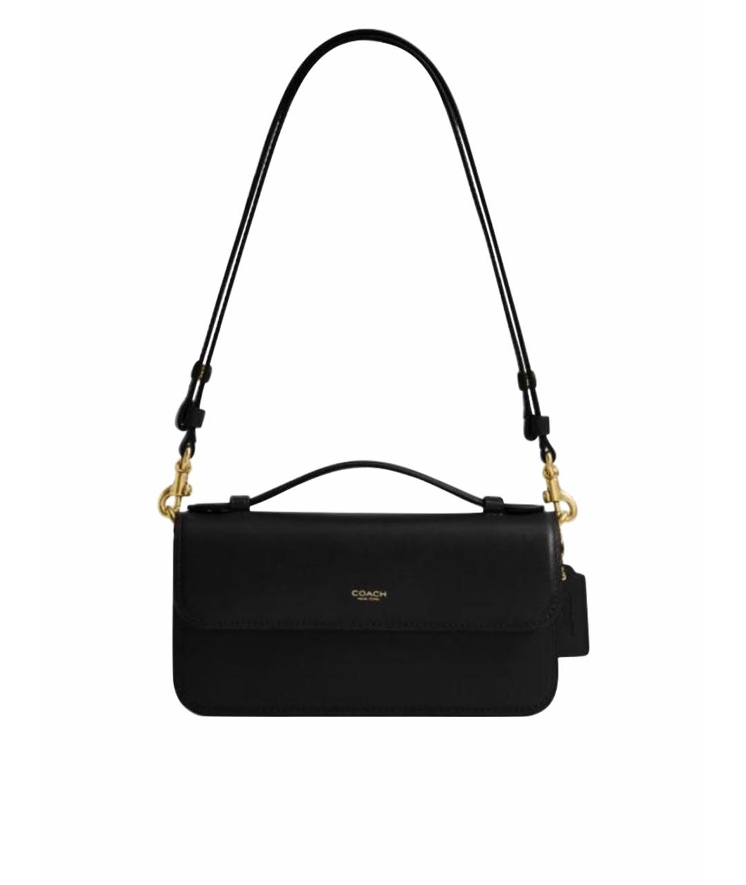 COACH Черная кожаная сумка через плечо, фото 9