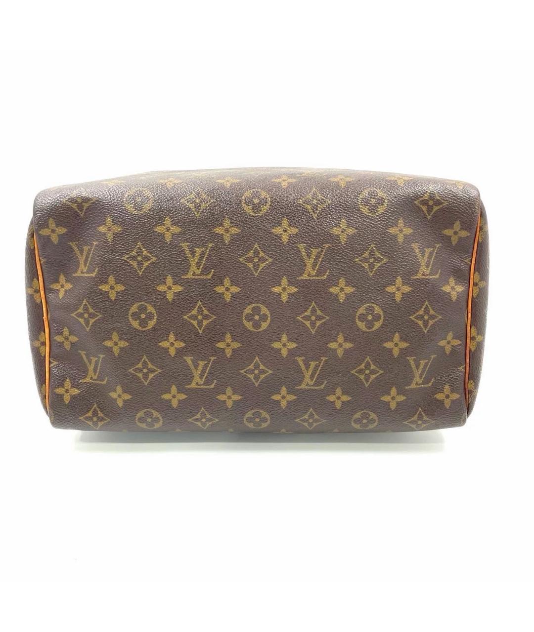 LOUIS VUITTON Коричневая кожаная сумка тоут, фото 5