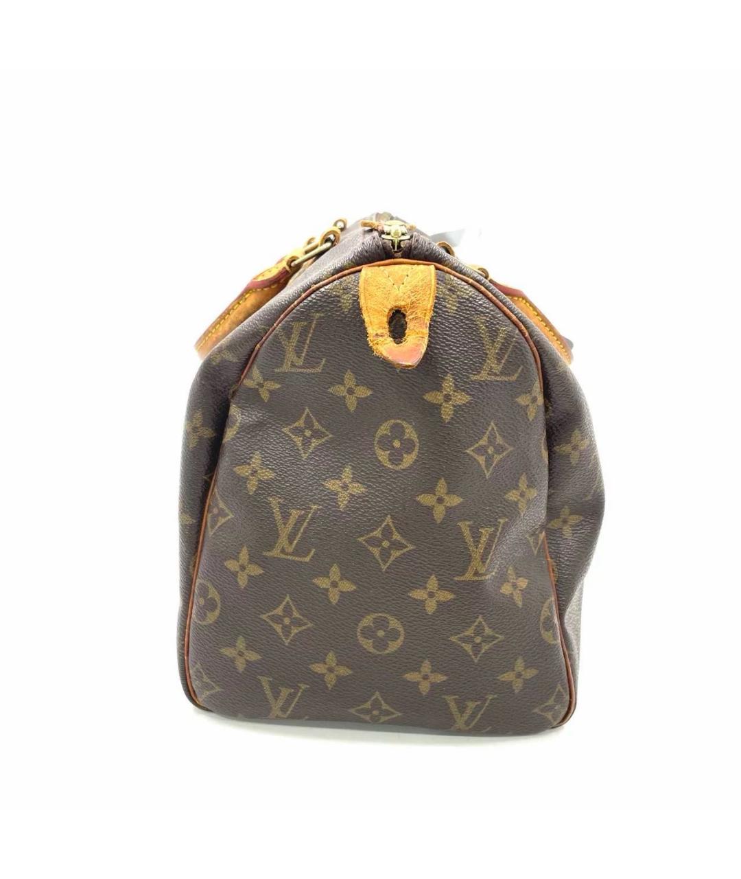 LOUIS VUITTON Коричневая кожаная сумка тоут, фото 4