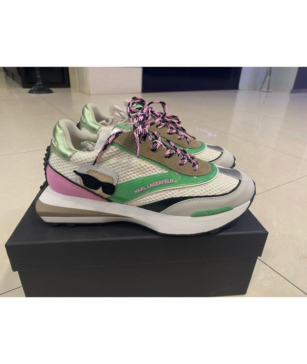 KARL LAGERFELD Мульти текстильные кроссовки, фото 7