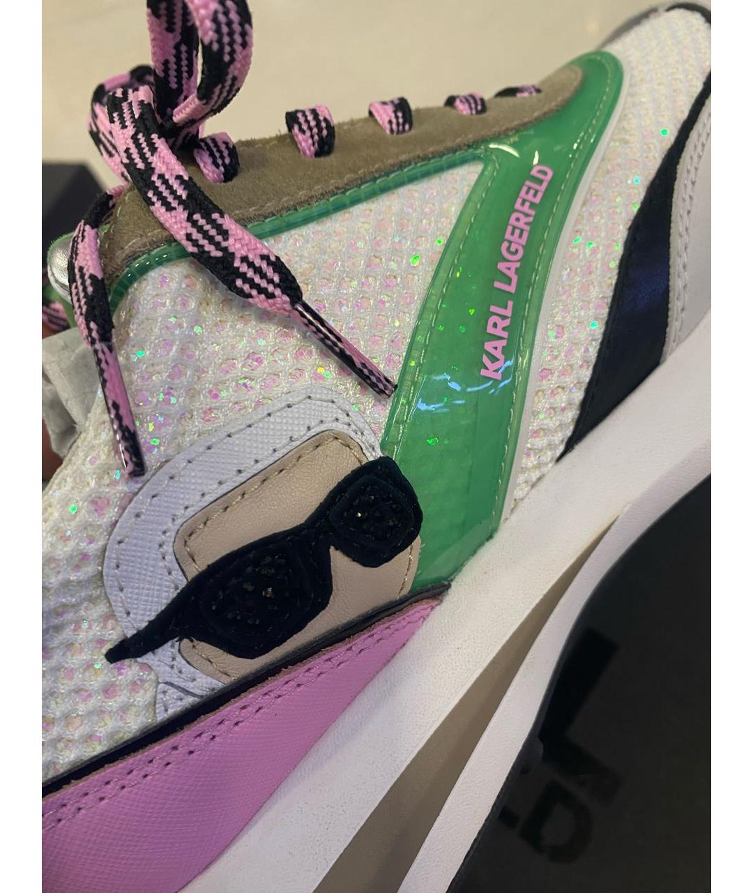 KARL LAGERFELD Мульти текстильные кроссовки, фото 4