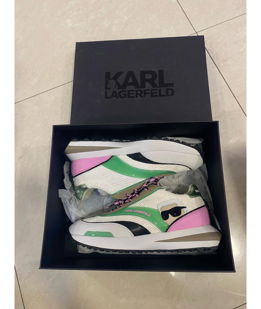 KARL LAGERFELD Мульти текстильные кроссовки, фото 2