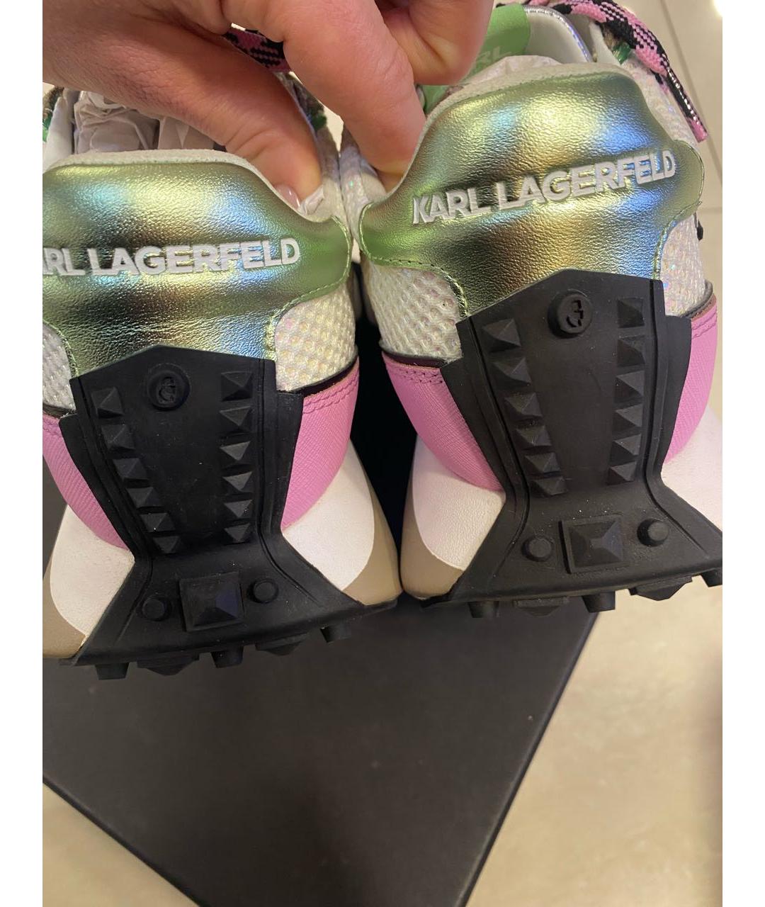 KARL LAGERFELD Мульти текстильные кроссовки, фото 5