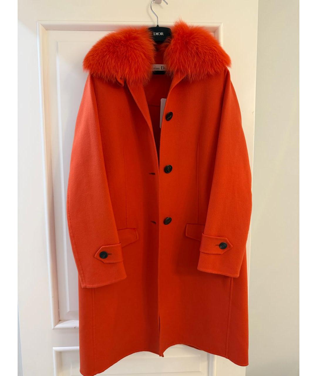 CHRISTIAN DIOR Коралловое кашемировое пальто, фото 2