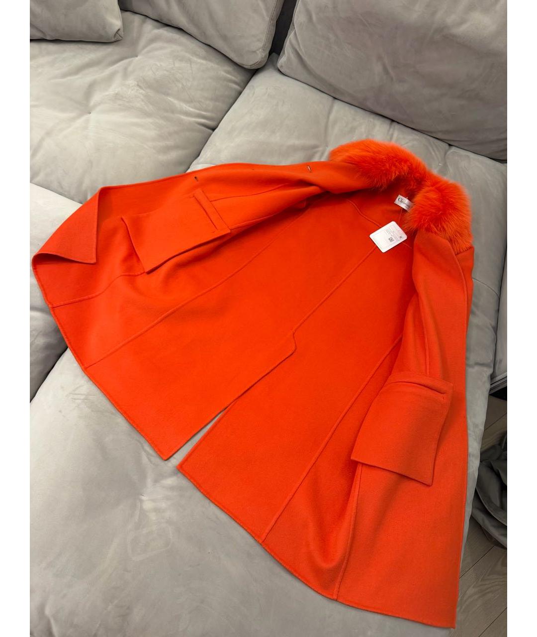 CHRISTIAN DIOR Коралловое кашемировое пальто, фото 8