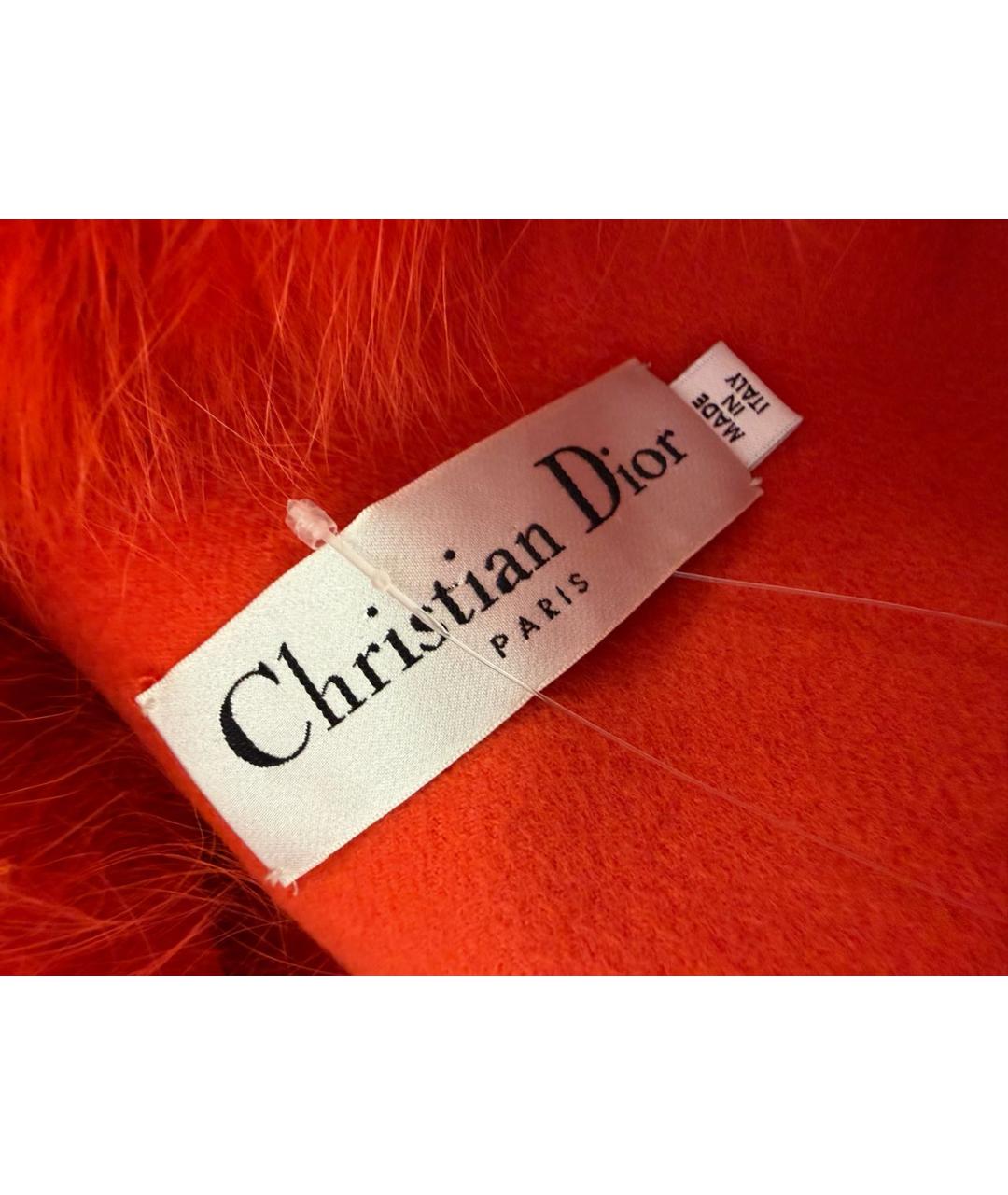 CHRISTIAN DIOR Коралловое кашемировое пальто, фото 5