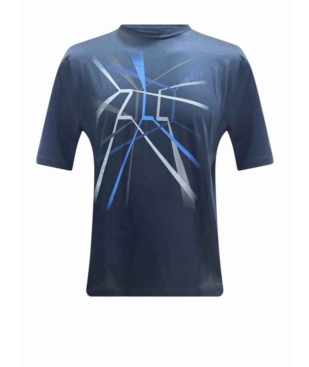 ZILLI Темно-синяя хлопковая футболка, фото 1