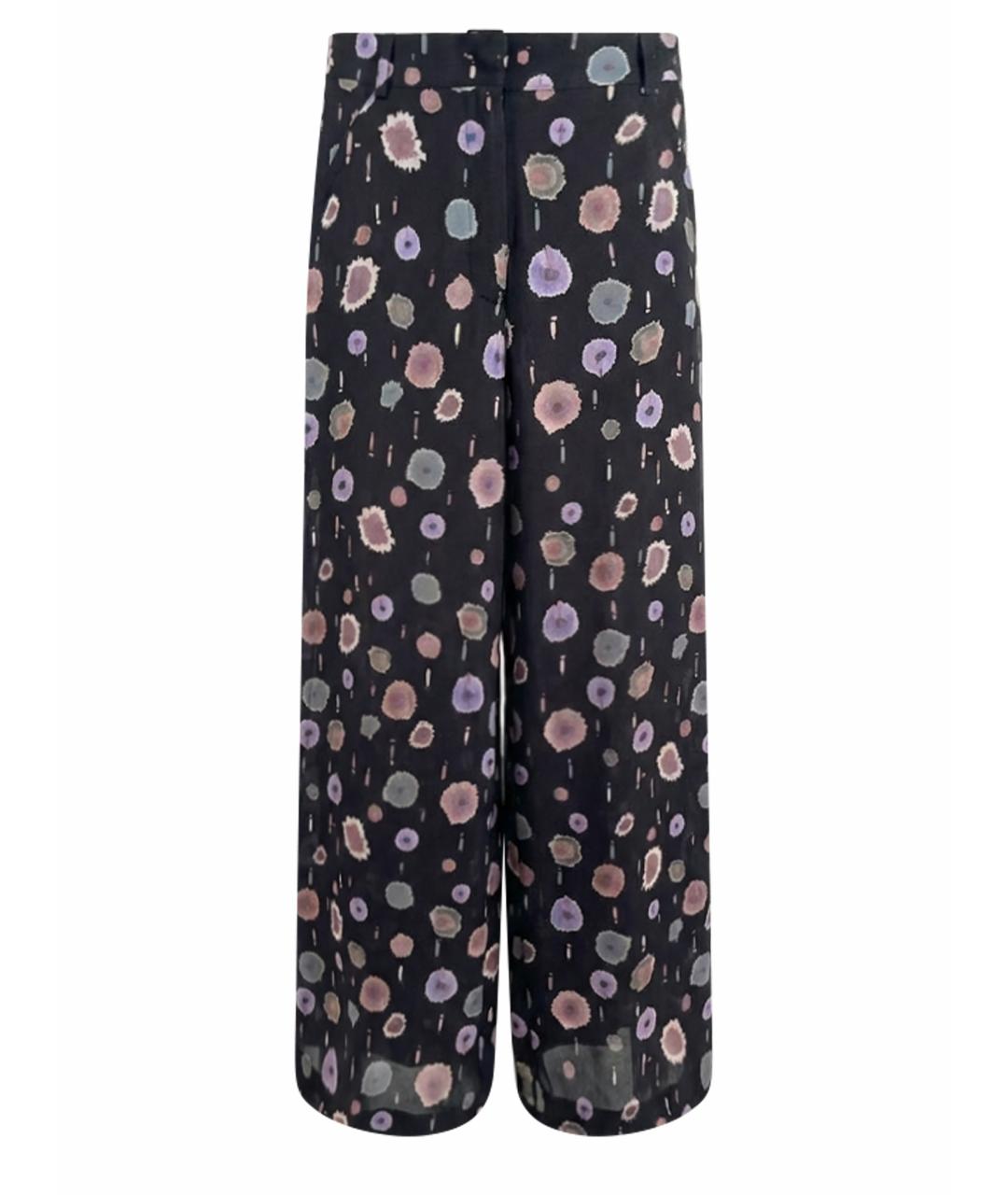 ARMANI COLLEZIONI Черные полиэстеровые брюки широкие, фото 1