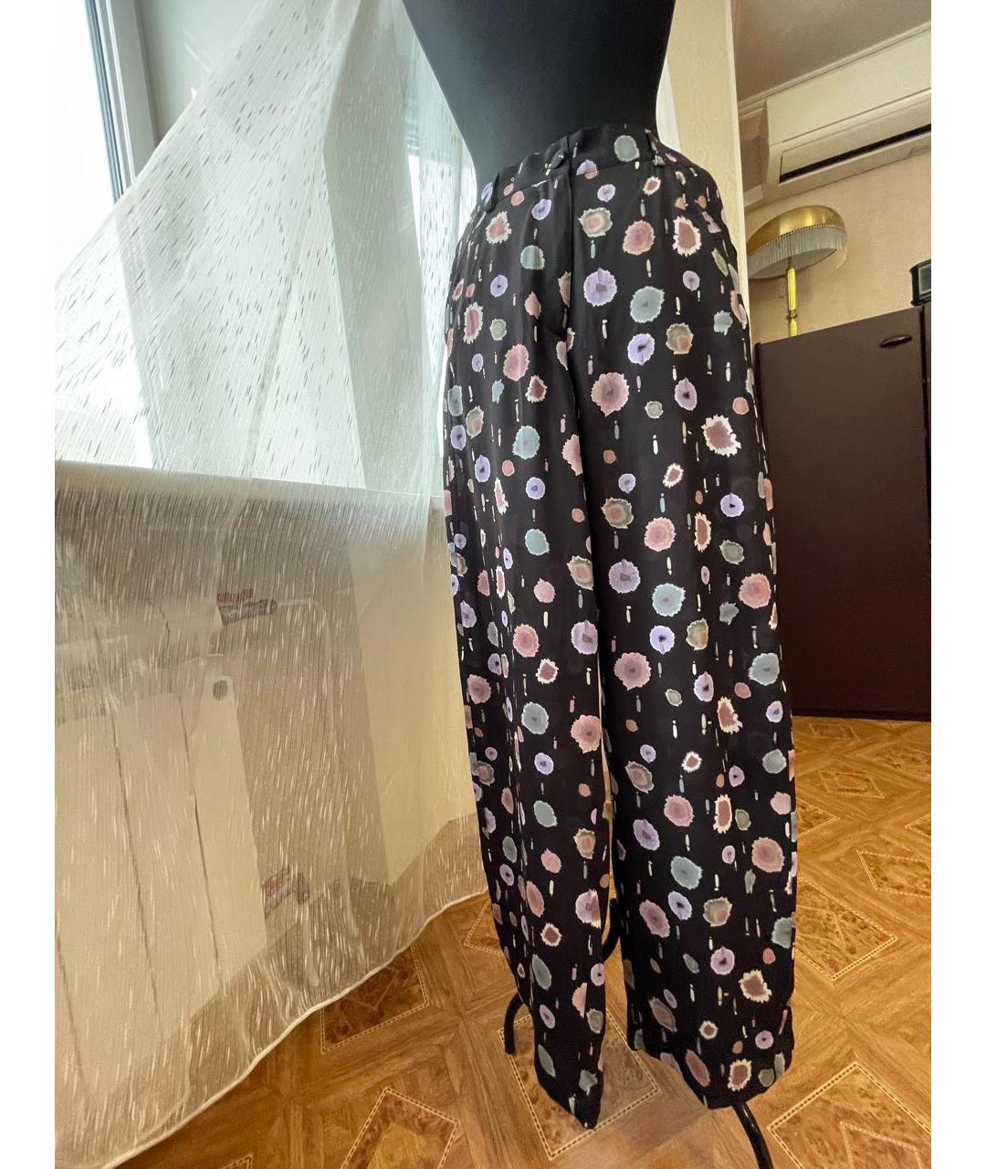 ARMANI COLLEZIONI Черные полиэстеровые брюки широкие, фото 2