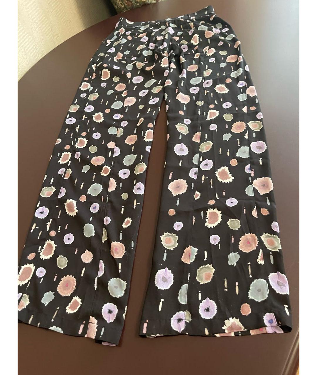 ARMANI COLLEZIONI Черные полиэстеровые брюки широкие, фото 3