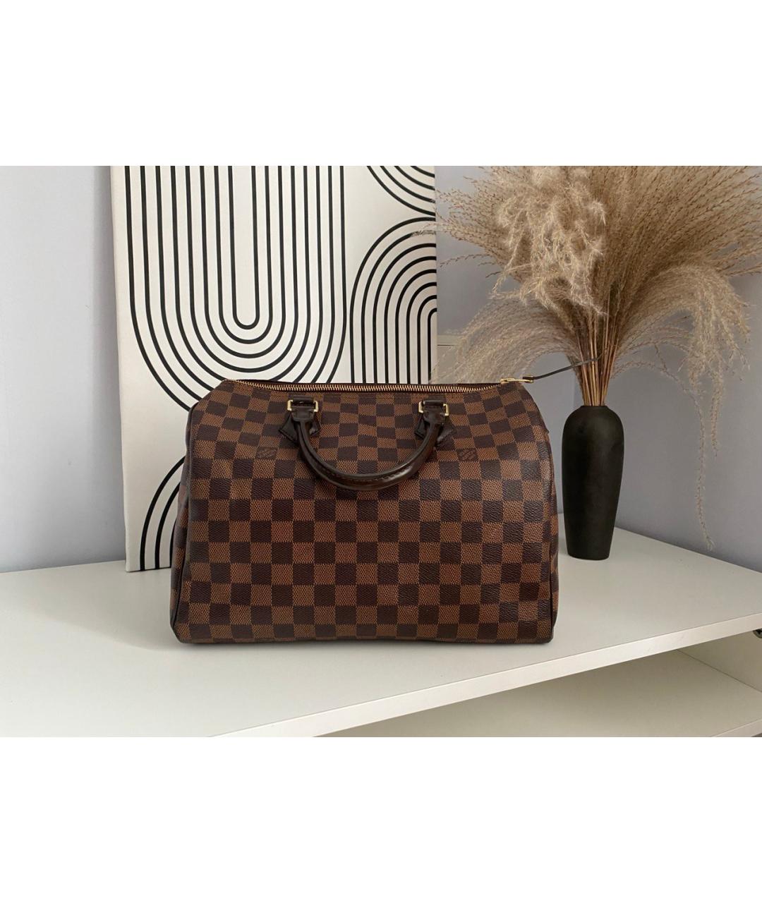 LOUIS VUITTON Коричневая сумка с короткими ручками, фото 8