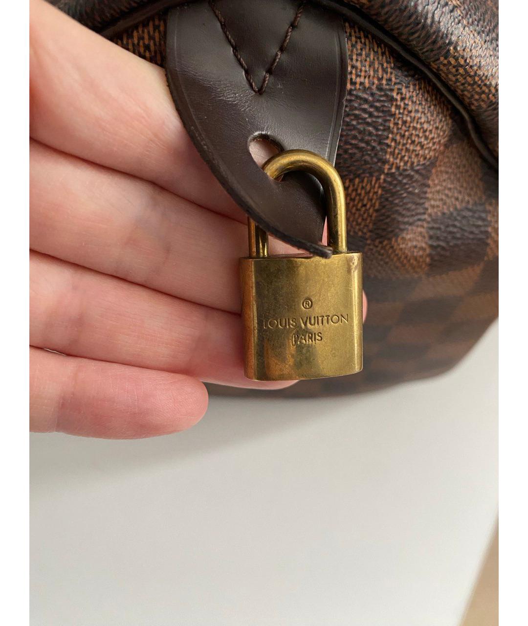 LOUIS VUITTON Коричневая сумка с короткими ручками, фото 6