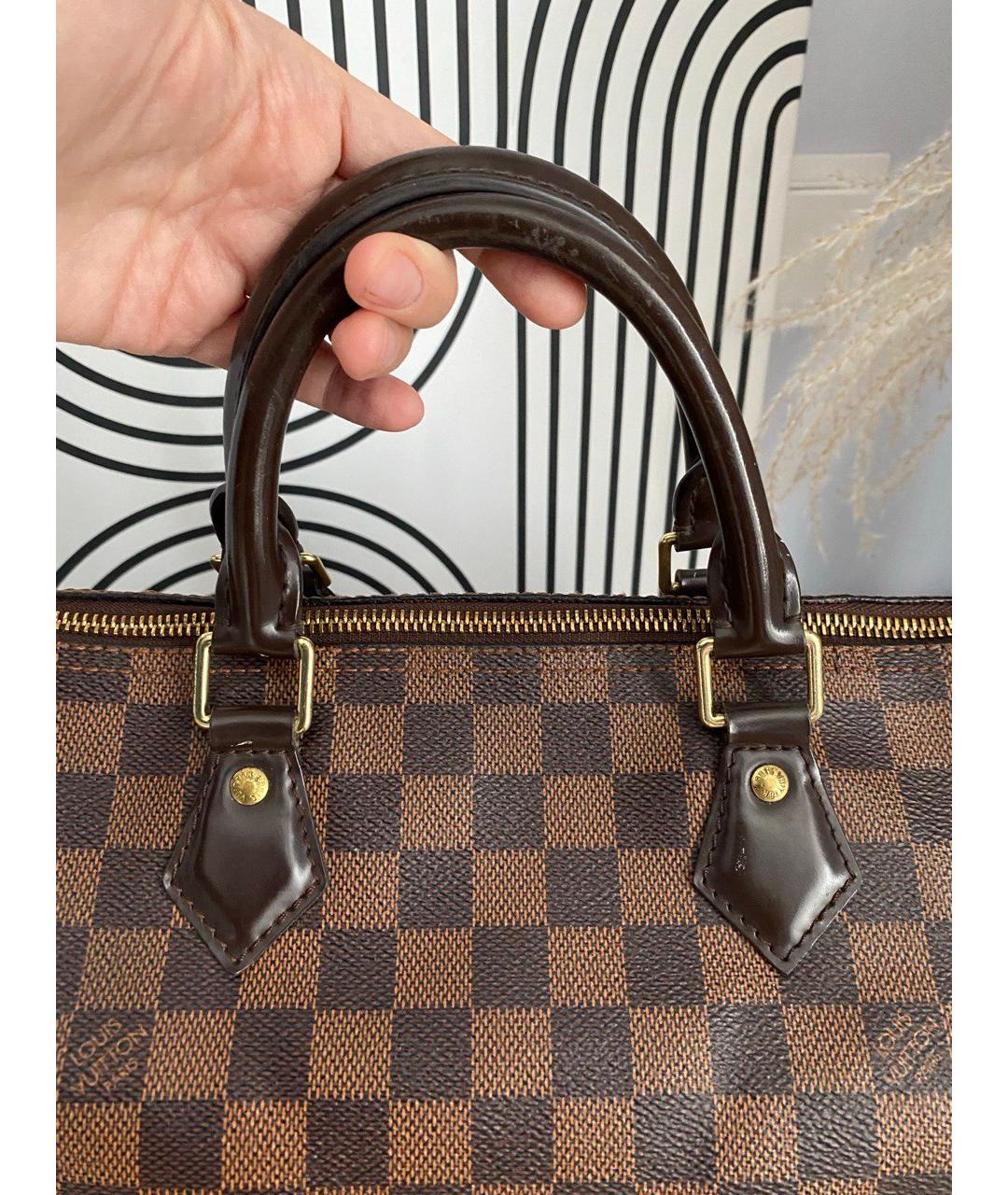LOUIS VUITTON Коричневая сумка с короткими ручками, фото 4