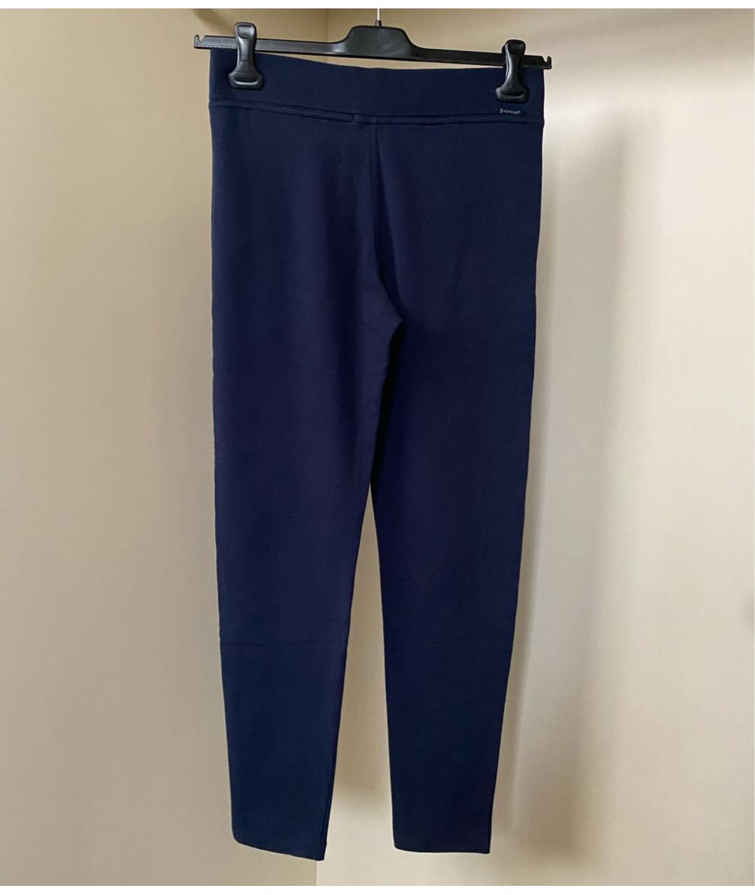 MONCLER Темно-синие хлопковые спортивные брюки и шорты, фото 2