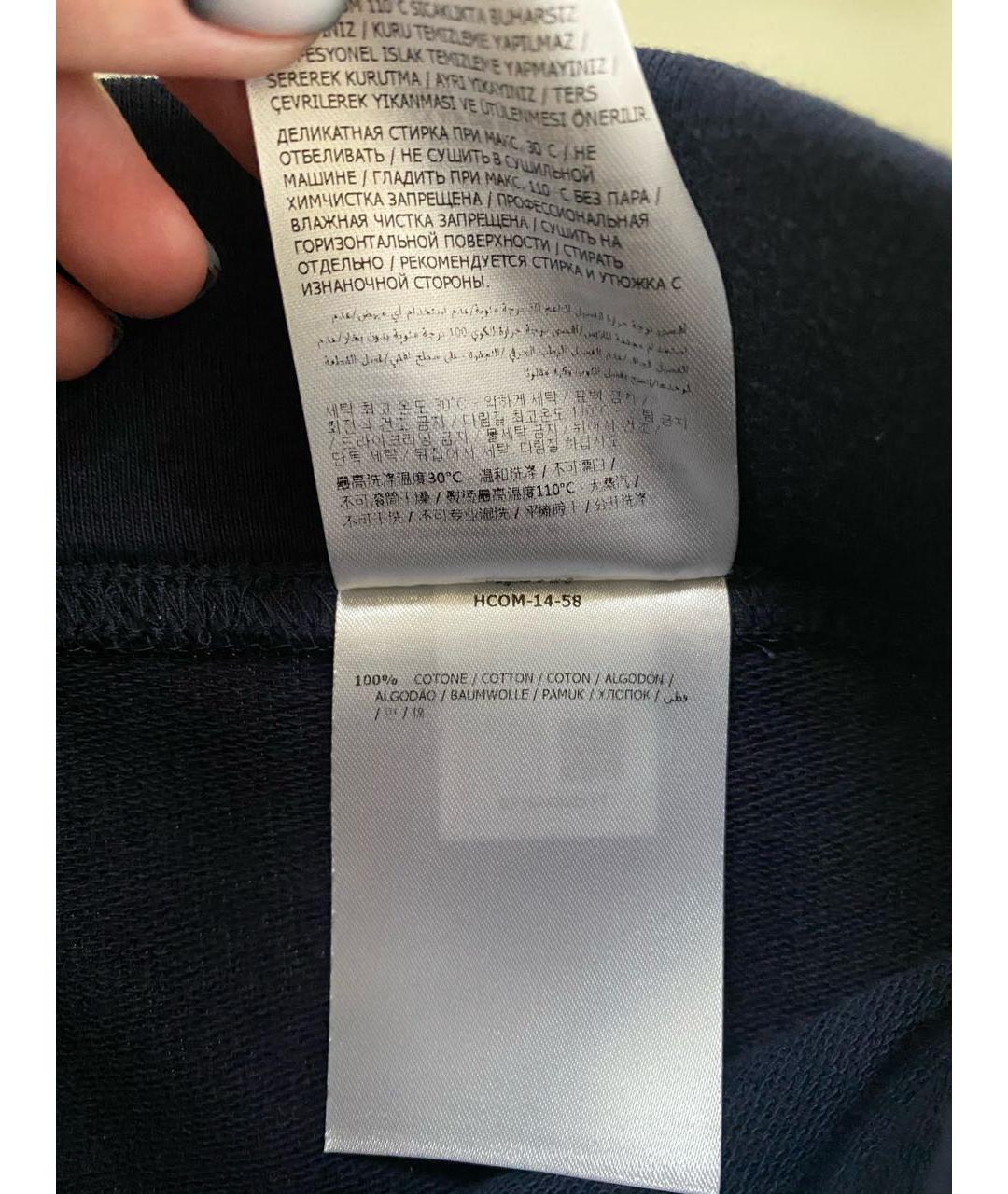 MONCLER Темно-синие хлопковые спортивные брюки и шорты, фото 6