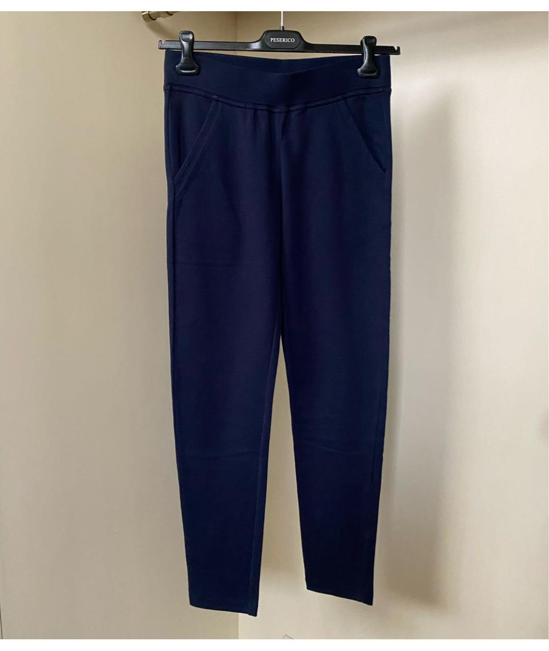 MONCLER Темно-синие хлопковые спортивные брюки и шорты, фото 9