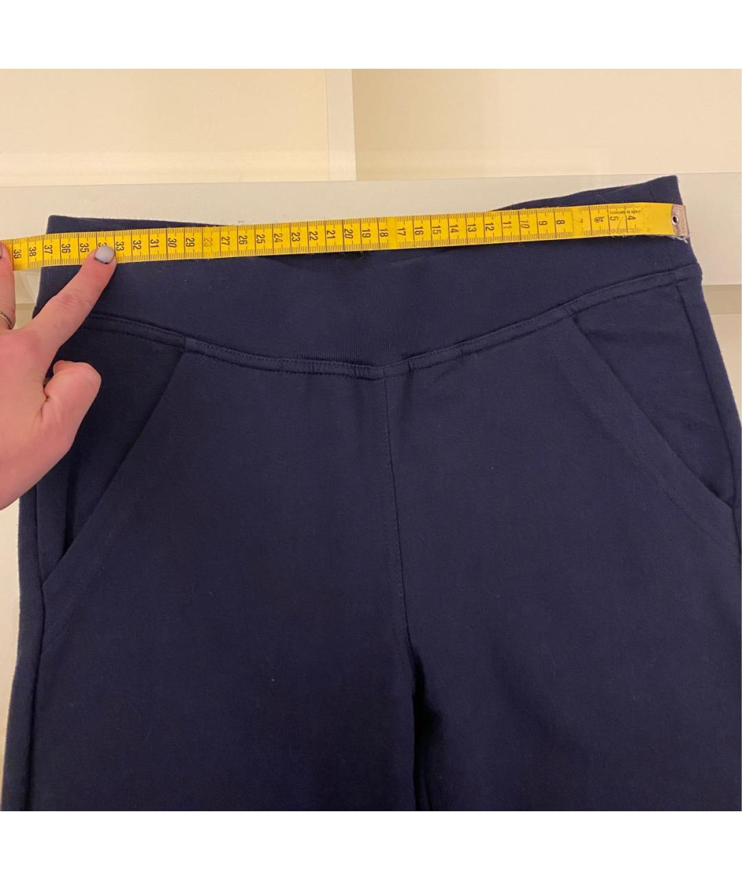 MONCLER Темно-синие хлопковые спортивные брюки и шорты, фото 7