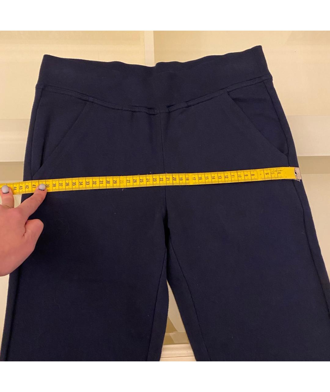 MONCLER Темно-синие хлопковые спортивные брюки и шорты, фото 8