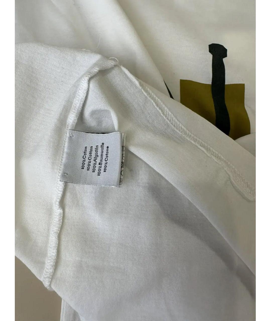 HERMES Белая хлопковая футболка, фото 6