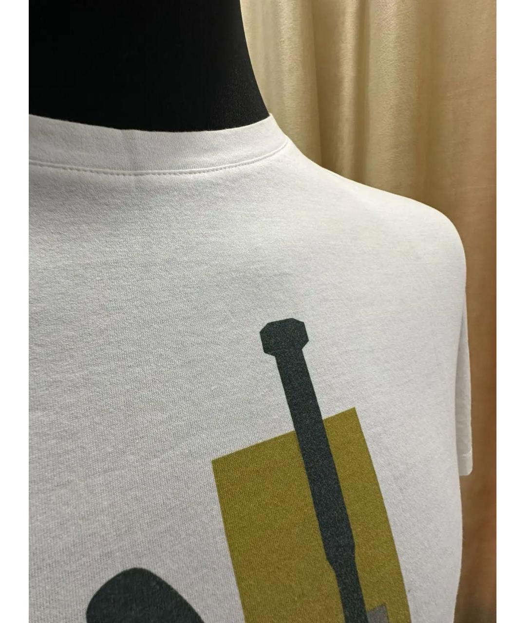 HERMES Белая хлопковая футболка, фото 5