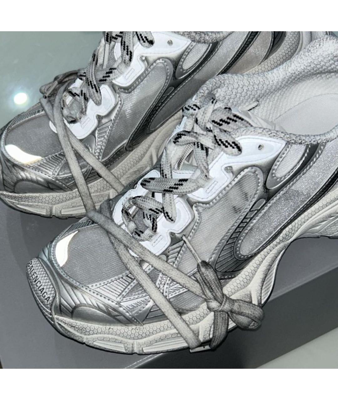 BALENCIAGA Серые кроссовки, фото 5
