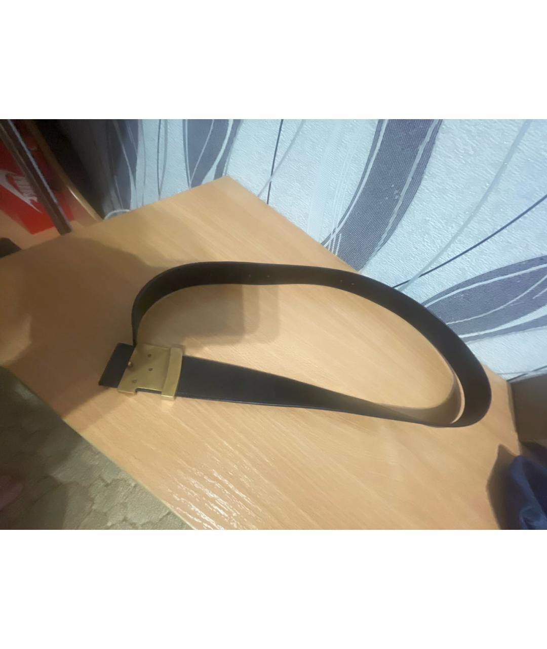 LOUIS VUITTON Коричневый кожаный ремень, фото 4