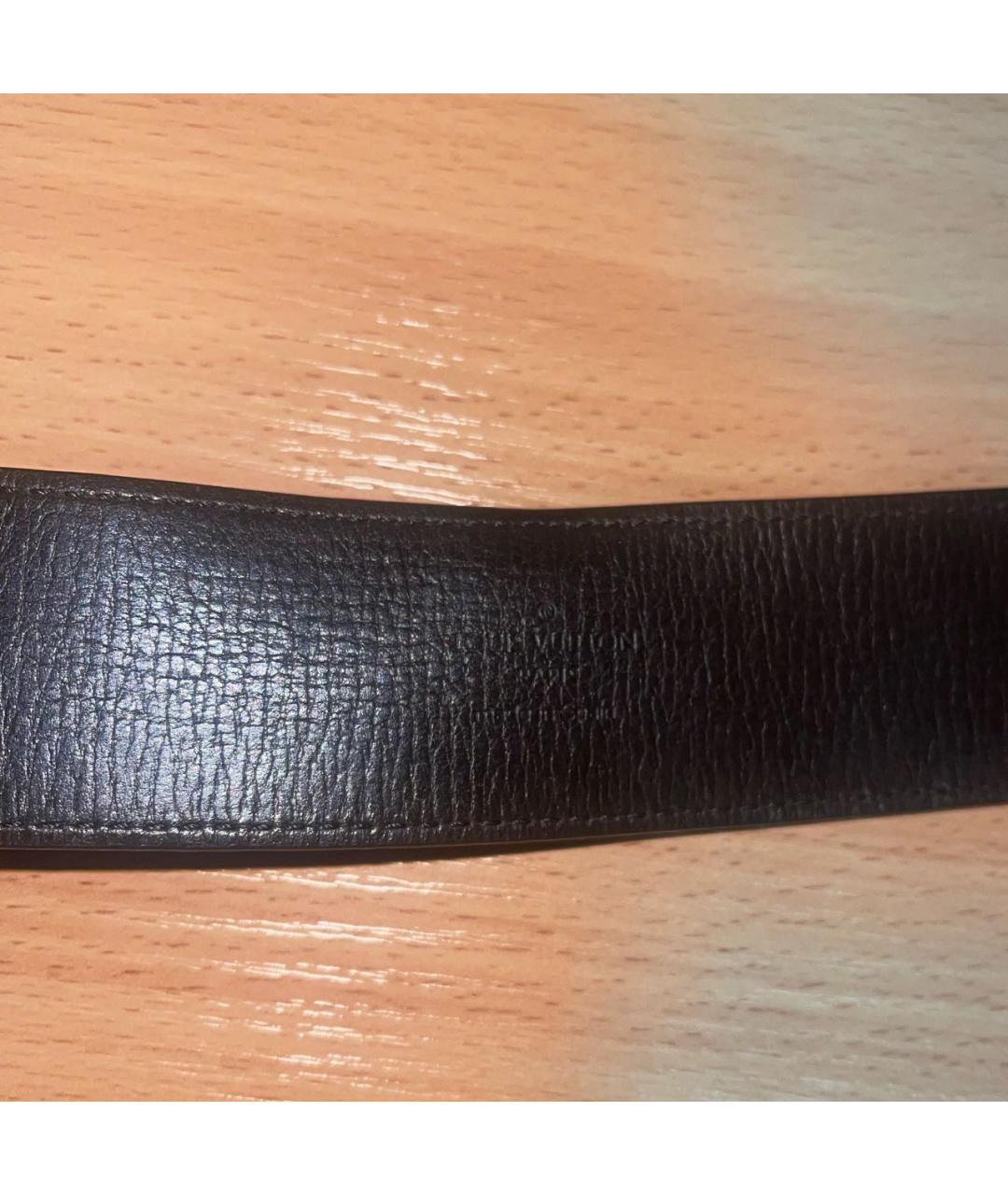 LOUIS VUITTON Коричневый кожаный ремень, фото 3