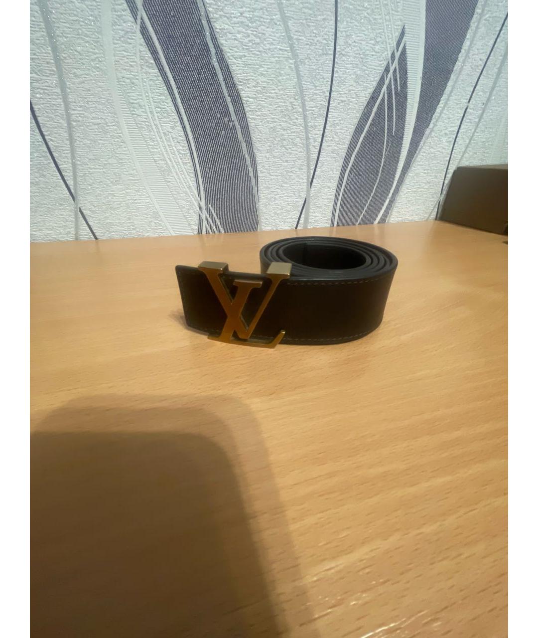 LOUIS VUITTON Коричневый кожаный ремень, фото 5