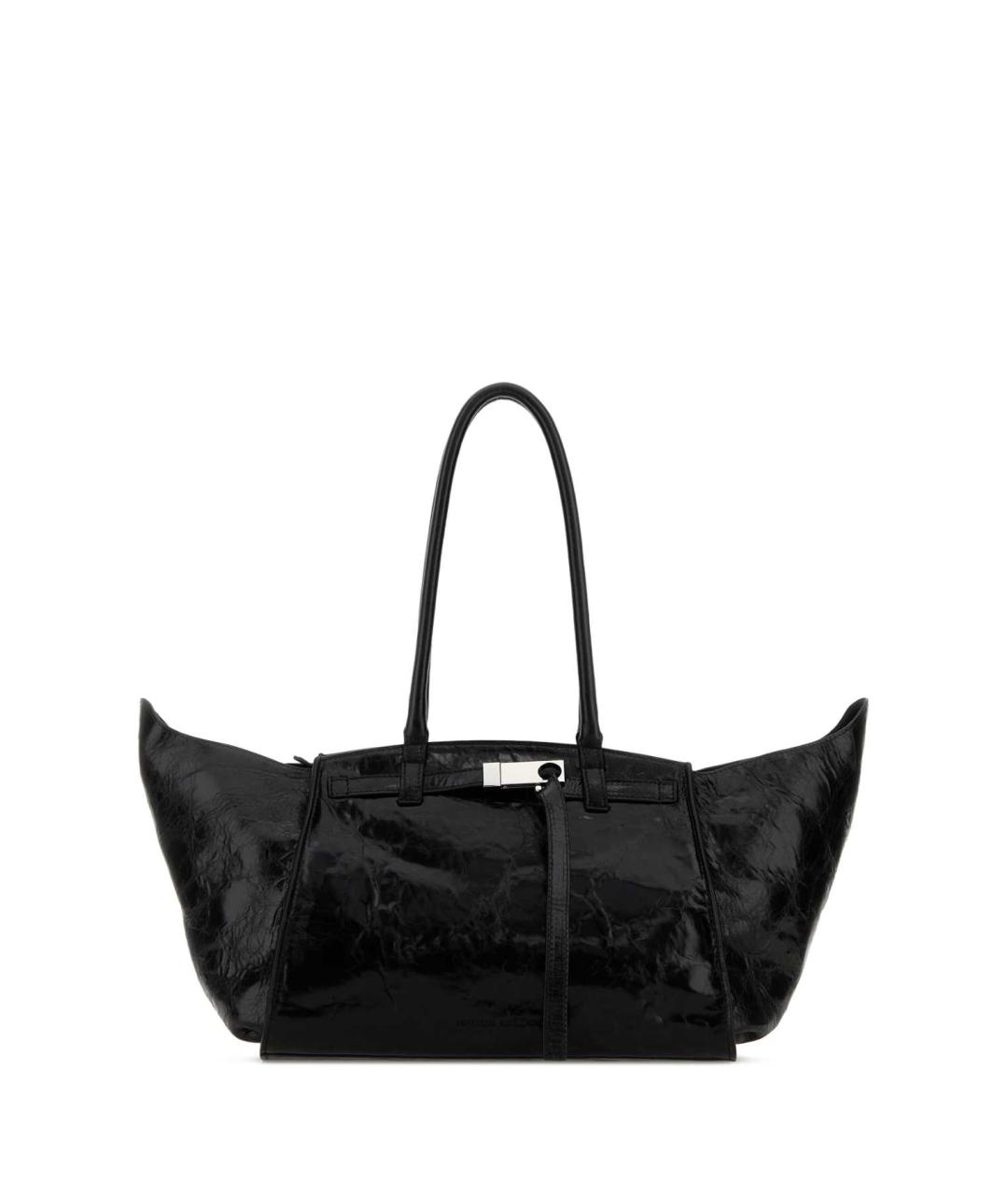 BENEDETTA BRUZZICHES Черная кожаная сумка тоут, фото 1