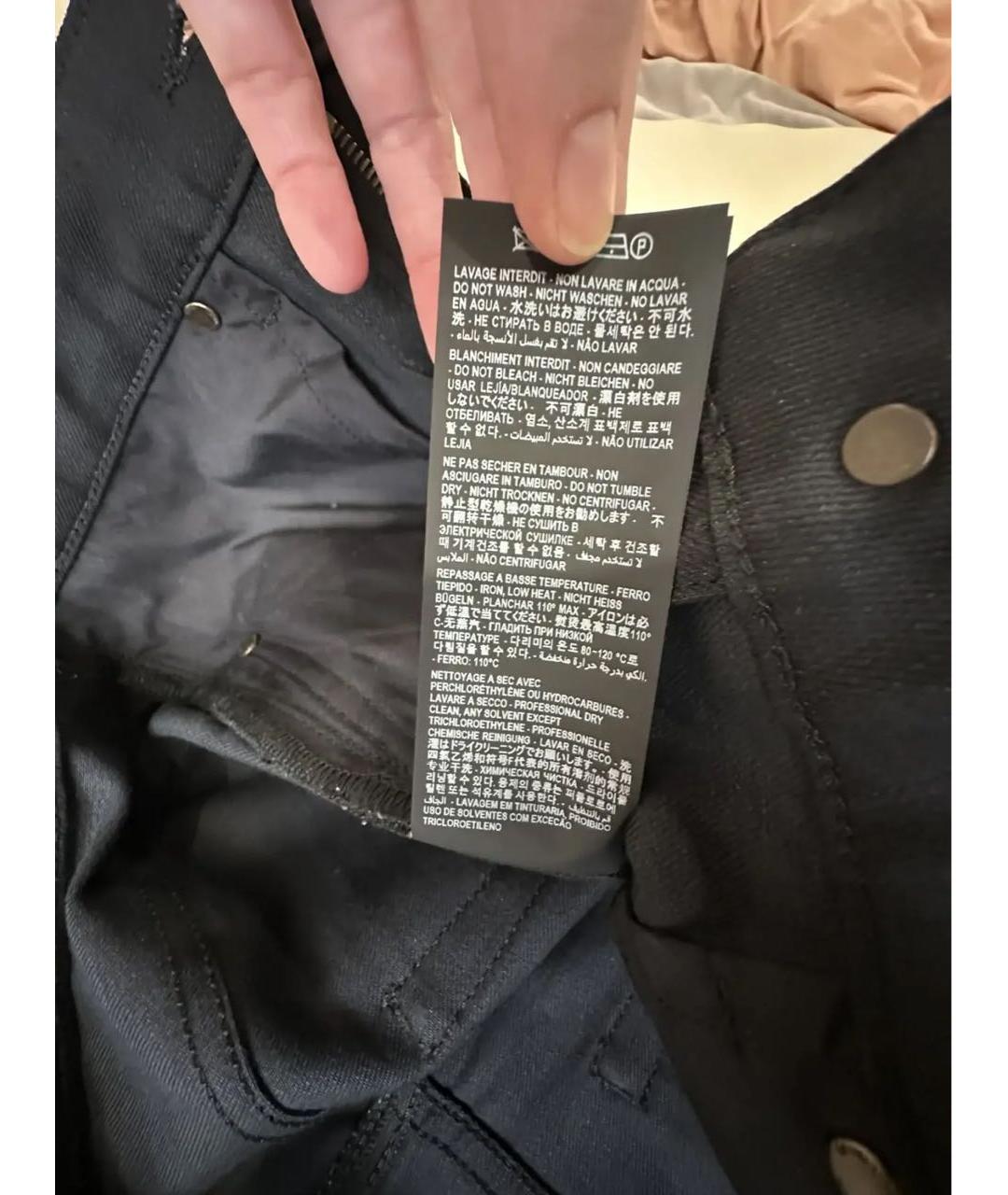 SAINT LAURENT Черные хлопко-эластановые джинсы скинни, фото 5