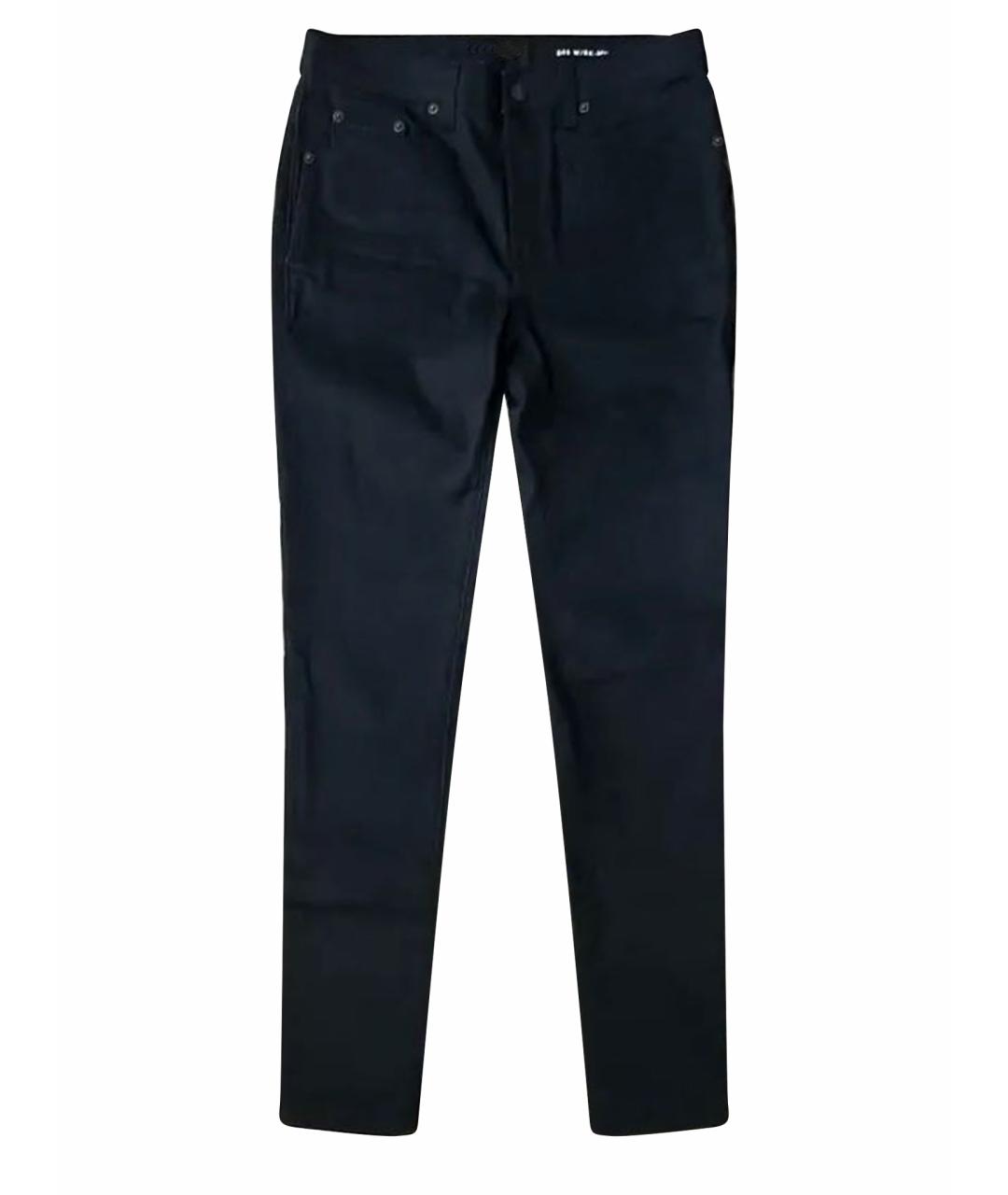 SAINT LAURENT Черные хлопко-эластановые джинсы скинни, фото 1