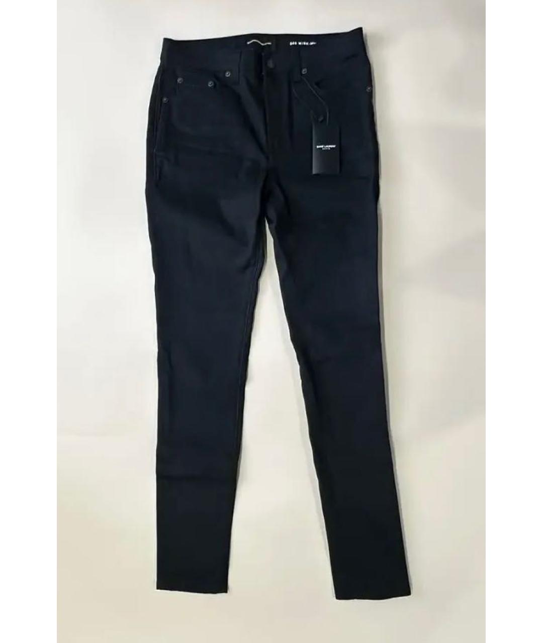 SAINT LAURENT Черные хлопко-эластановые джинсы скинни, фото 9