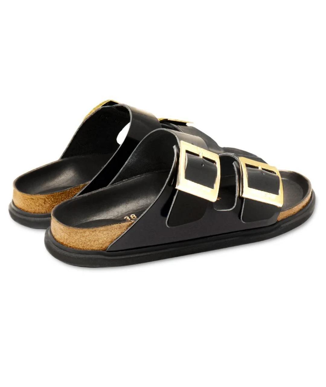 BIRKENSTOCK Черные кожаные сандалии, фото 3