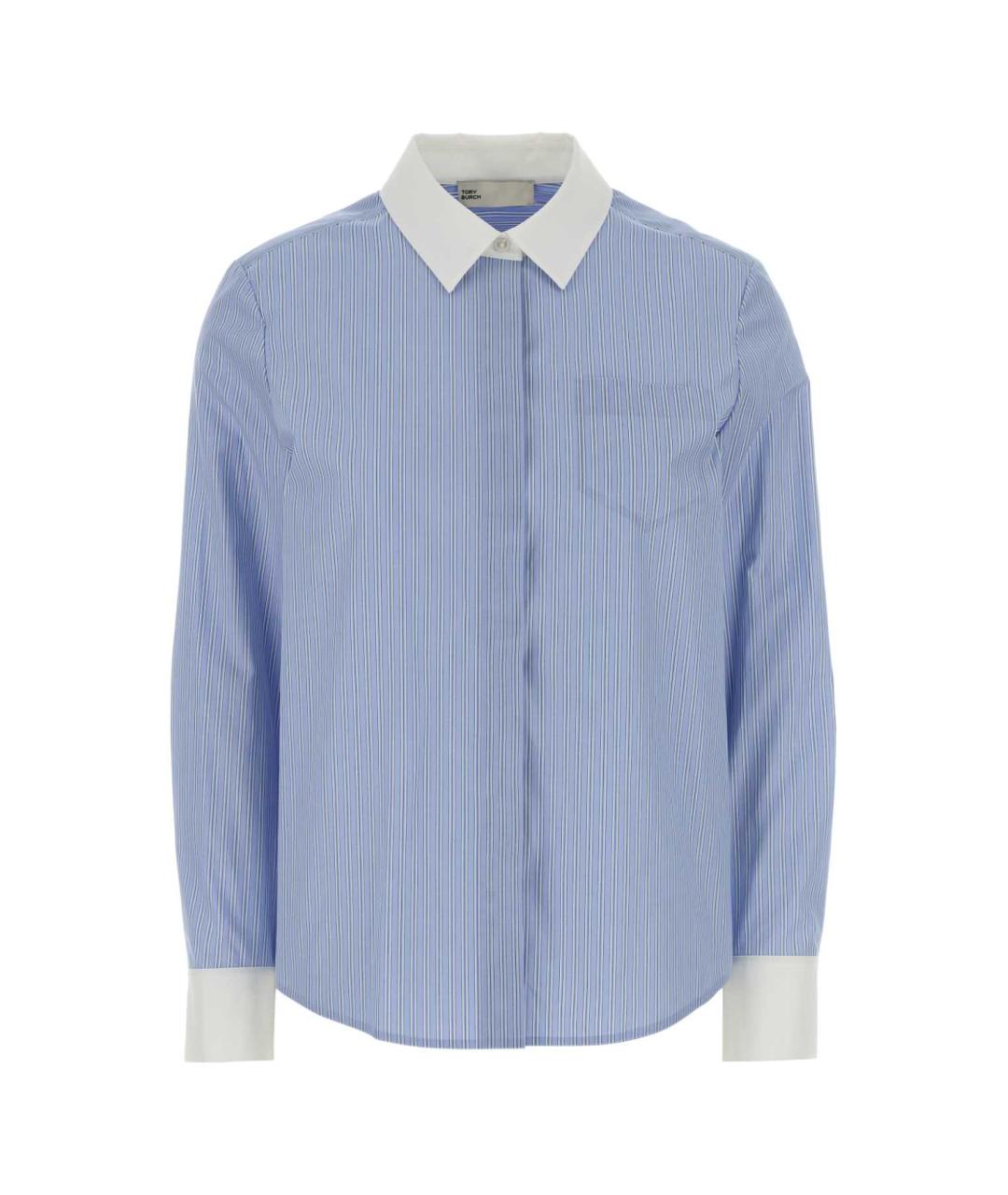 TORY BURCH Голубая хлопковая рубашка, фото 1