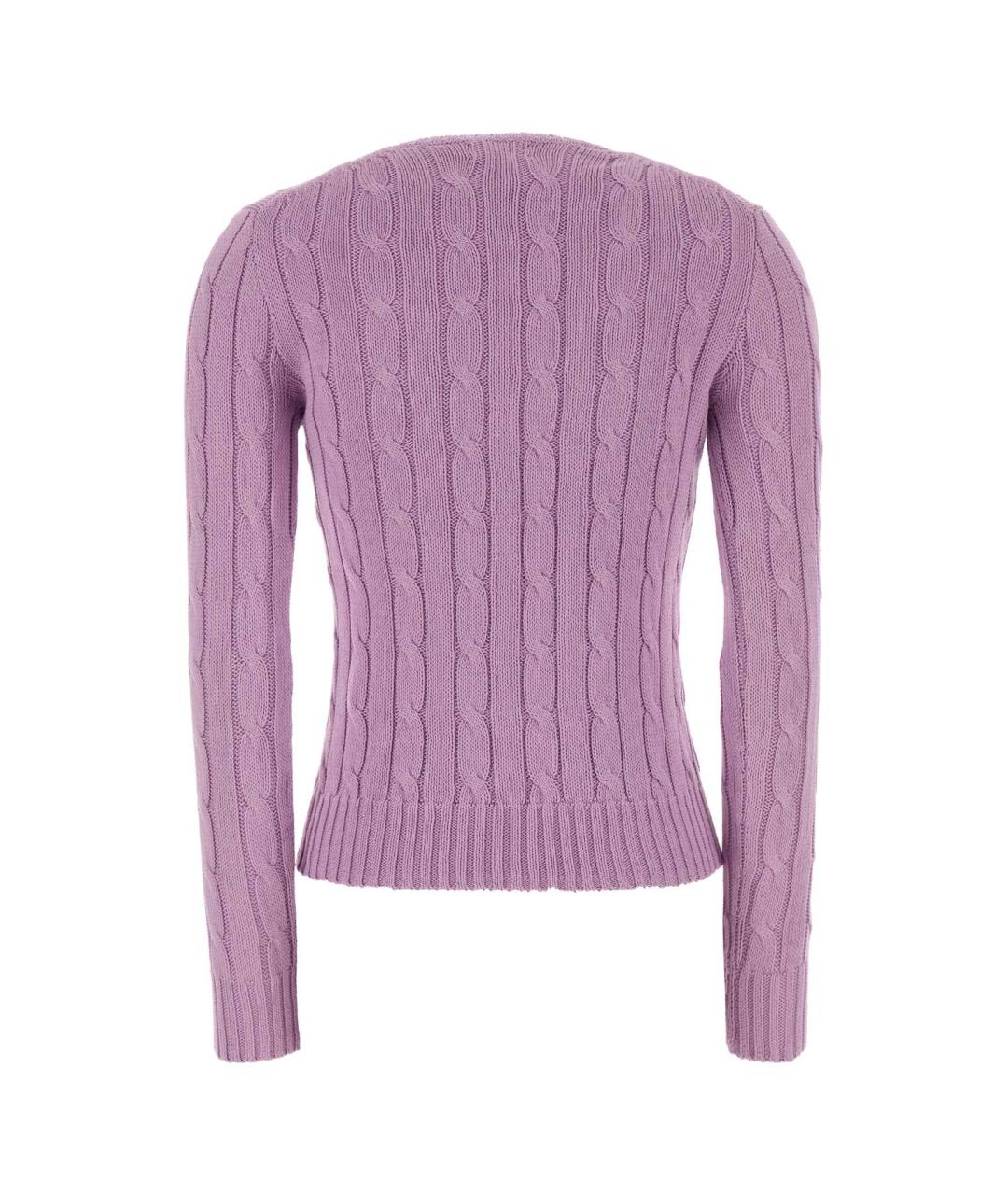 POLO RALPH LAUREN Фиолетовый хлопковый джемпер / свитер, фото 2
