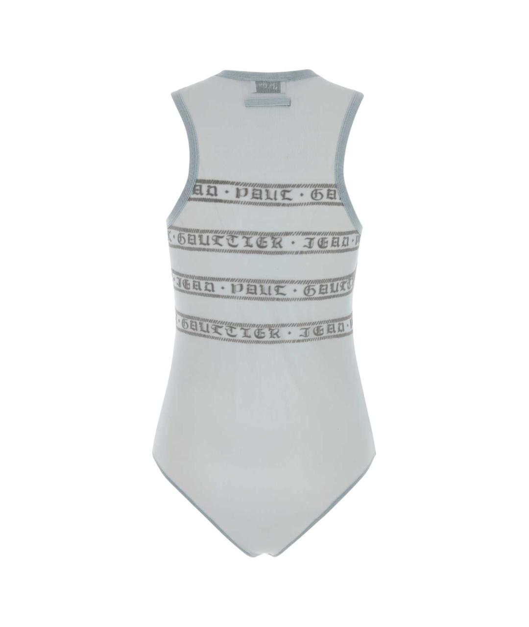 JEAN PAUL GAULTIER Голубая полиамидовая майка, фото 2