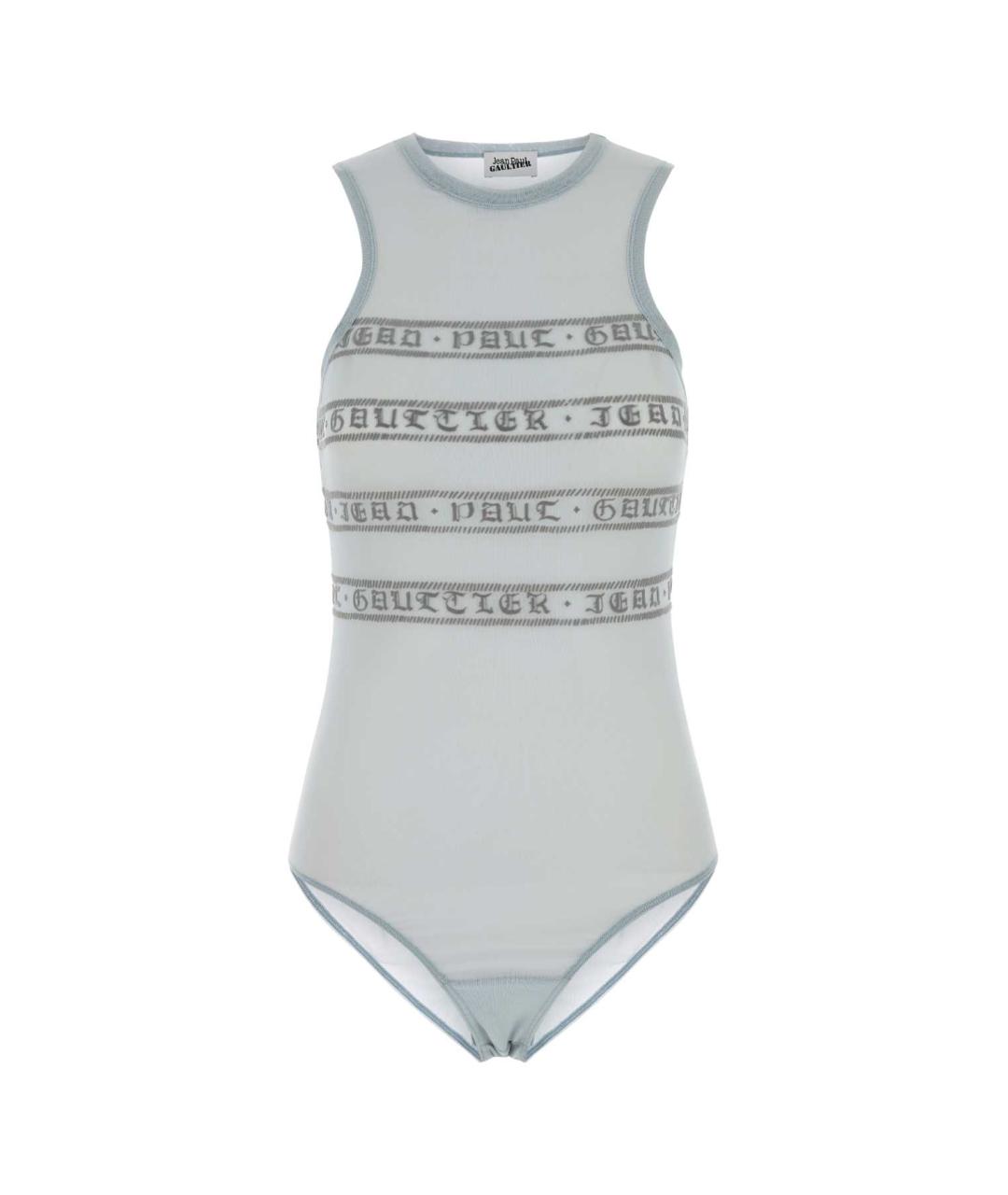 JEAN PAUL GAULTIER Голубая полиамидовая майка, фото 1