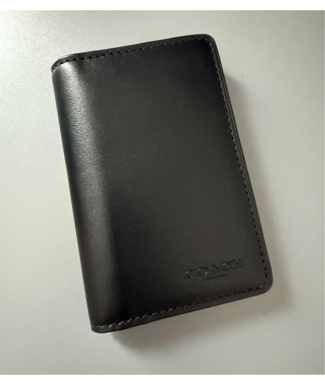 COACH Черный кожаный кардхолдер, фото 7