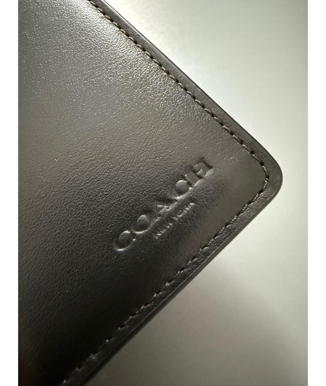 COACH Черный кожаный кардхолдер, фото 6