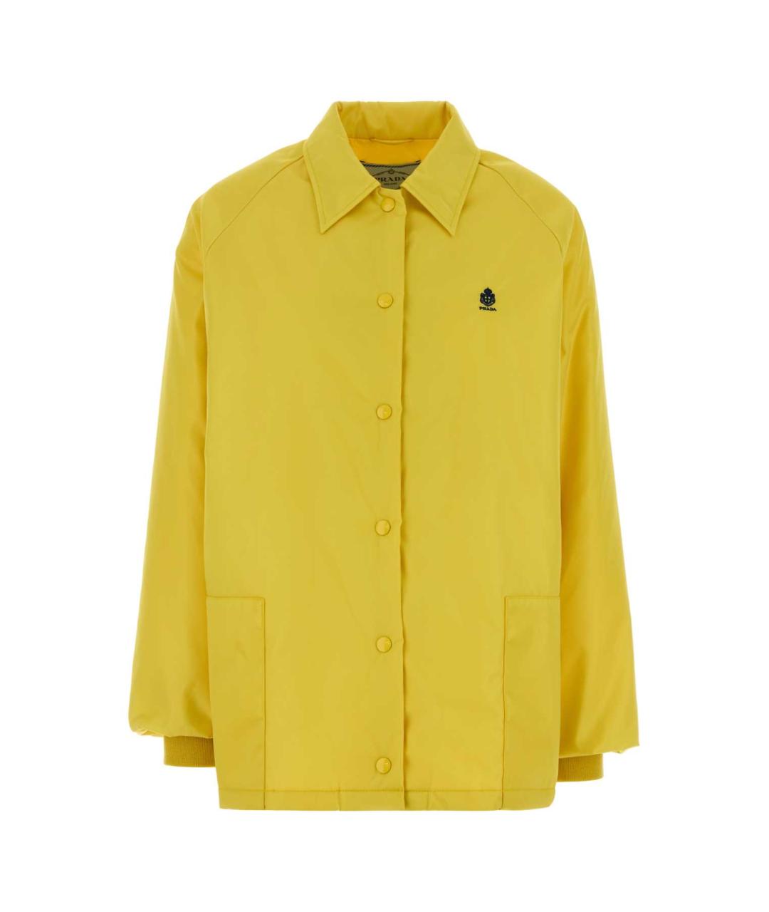 PRADA Желтая полиамидовая куртка, фото 1